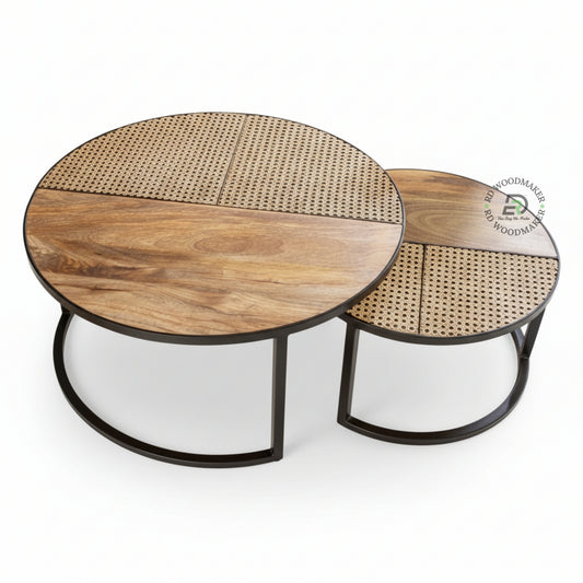 DUALORA CANE NEST COFFEE TABLE