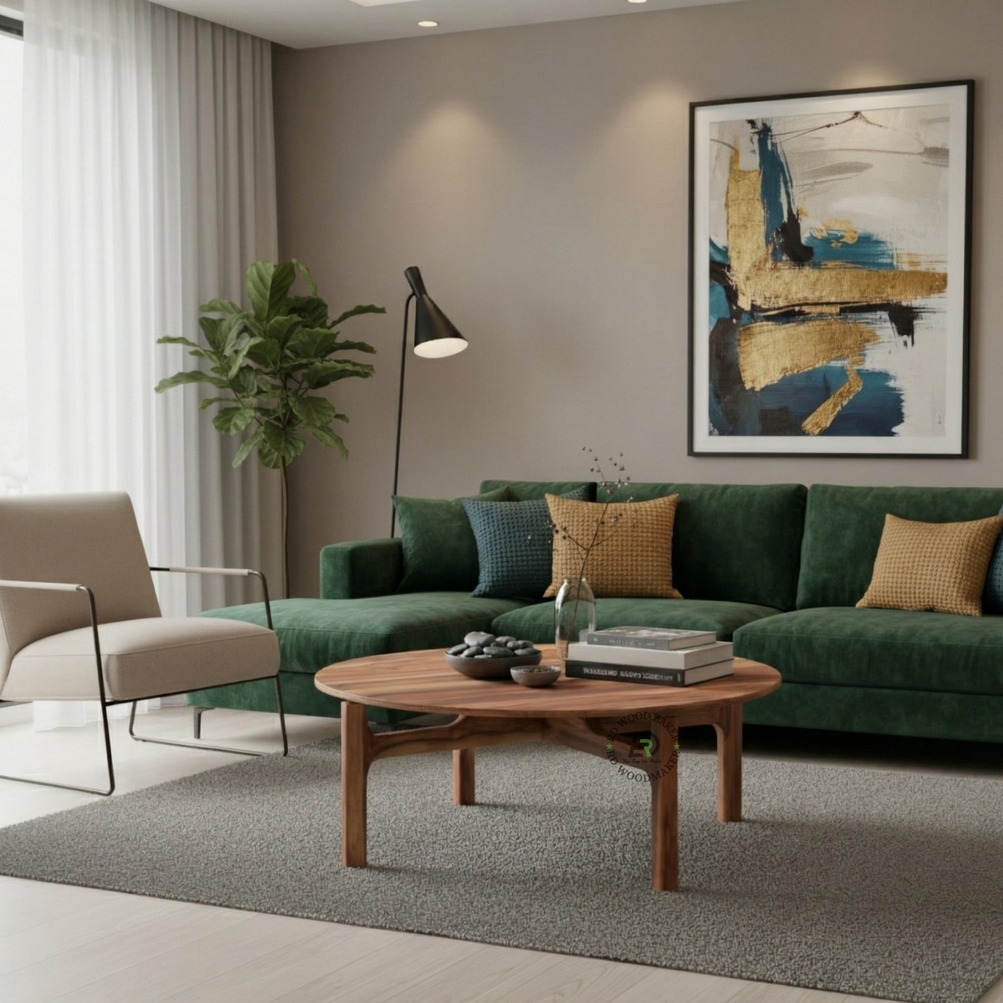 ARCWOOD ROUND COFFEE TABLE