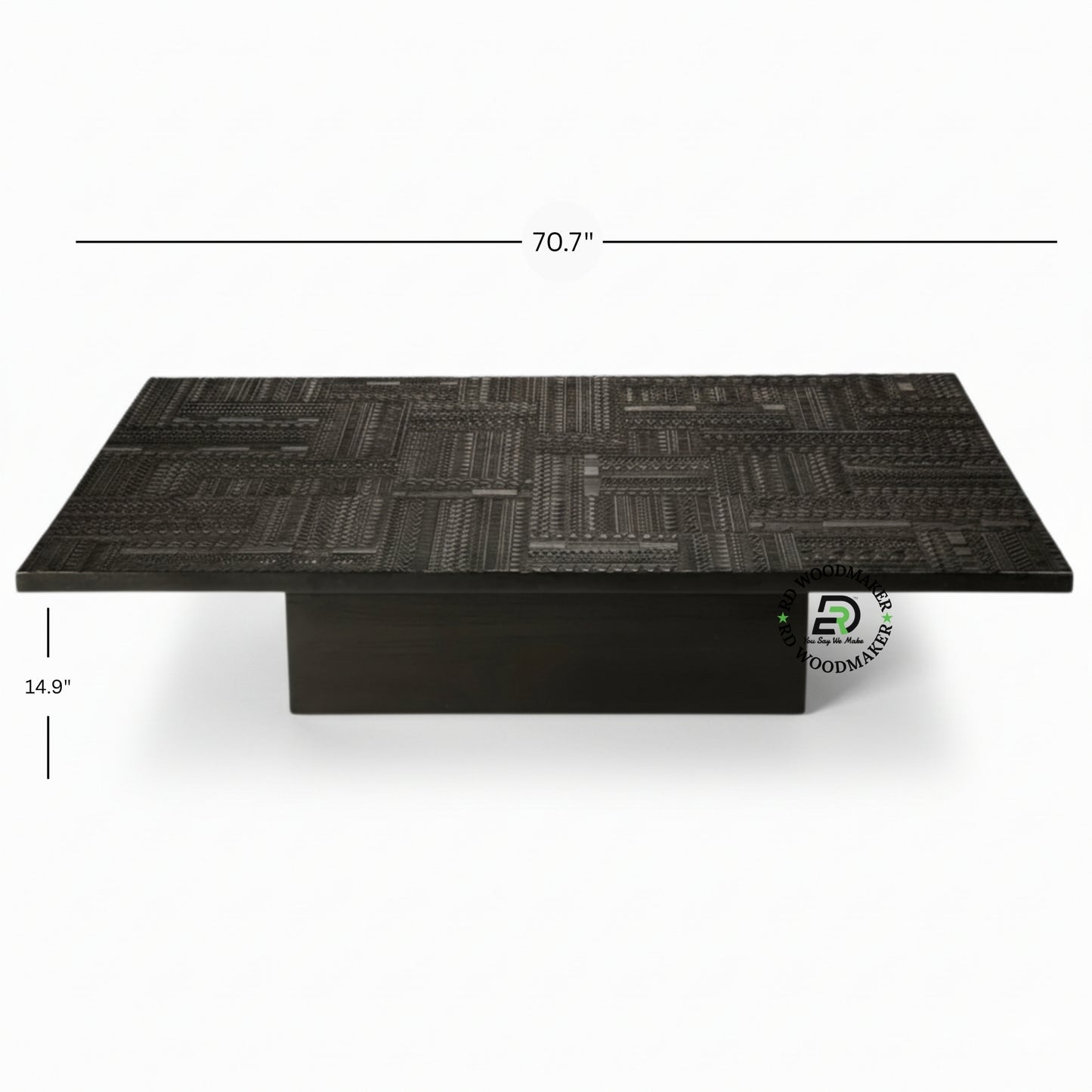 VINTAGE TRIBAL BLOCK COFFEE TABLE
