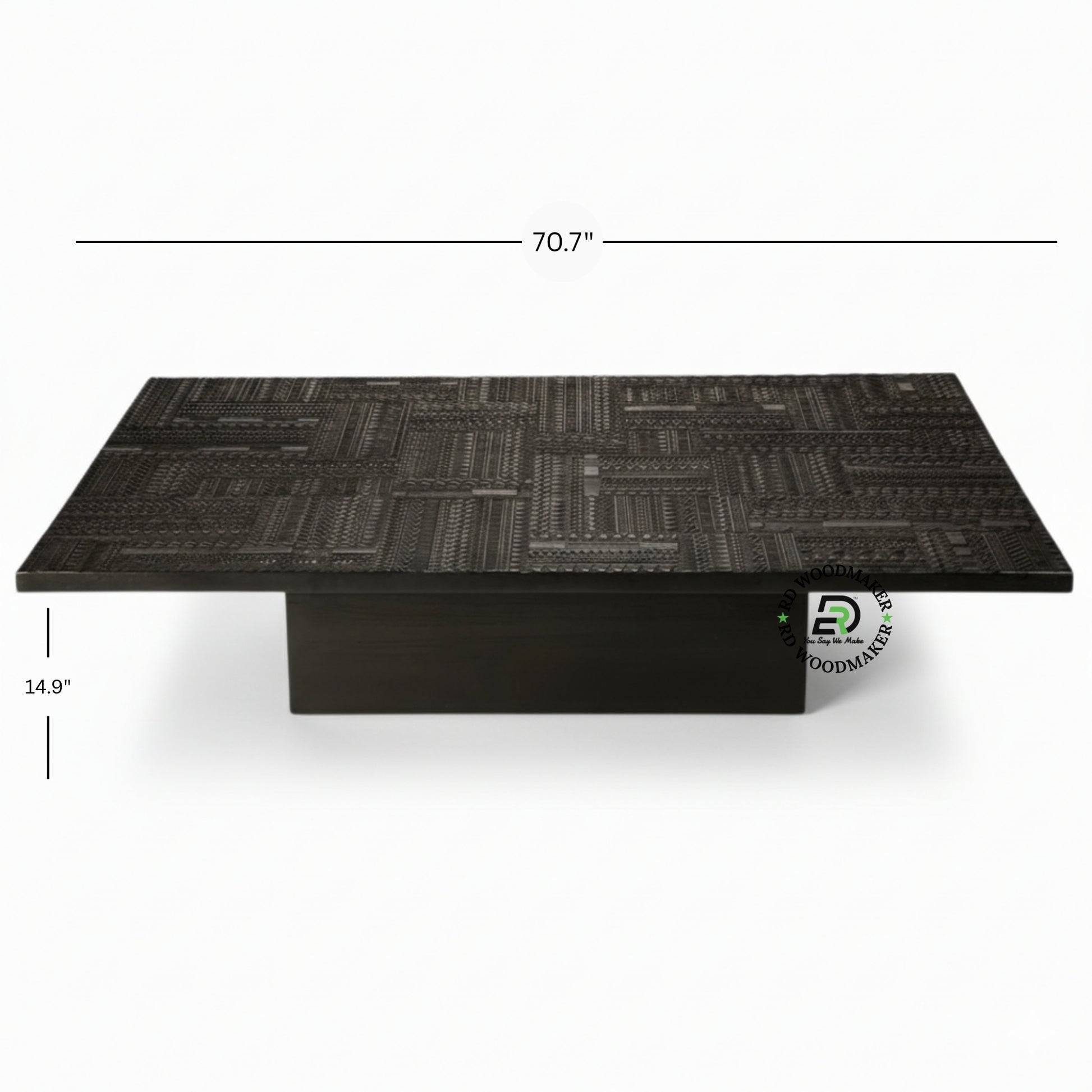 VINTAGE TRIBAL BLOCK COFFEE TABLE