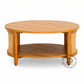 BOHEMIAN STYLE ROUND WOODEN COFFEE TABLE