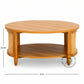 BOHEMIAN STYLE ROUND WOODEN COFFEE TABLE