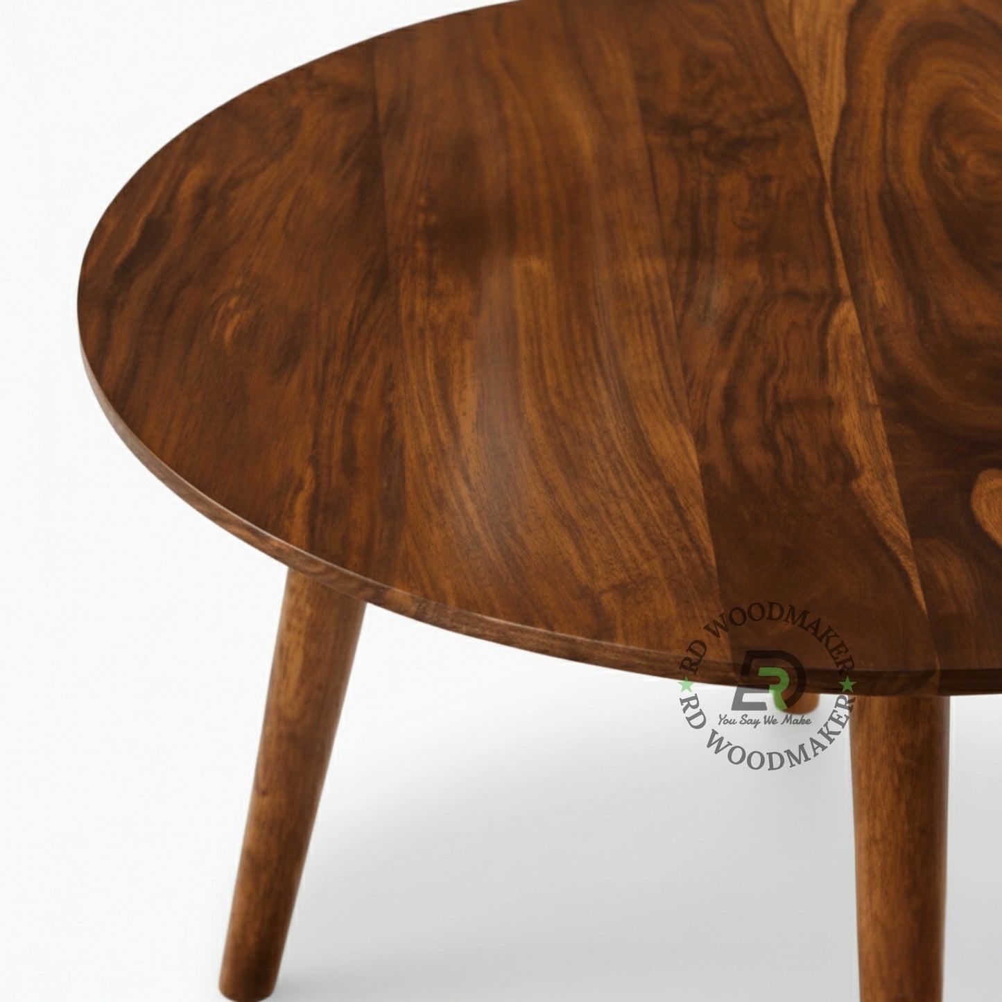 NORDIC WOODEN ROUND COFFEE TABLE