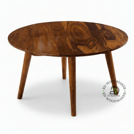 NORDIC WOODEN ROUND COFFEE TABLE