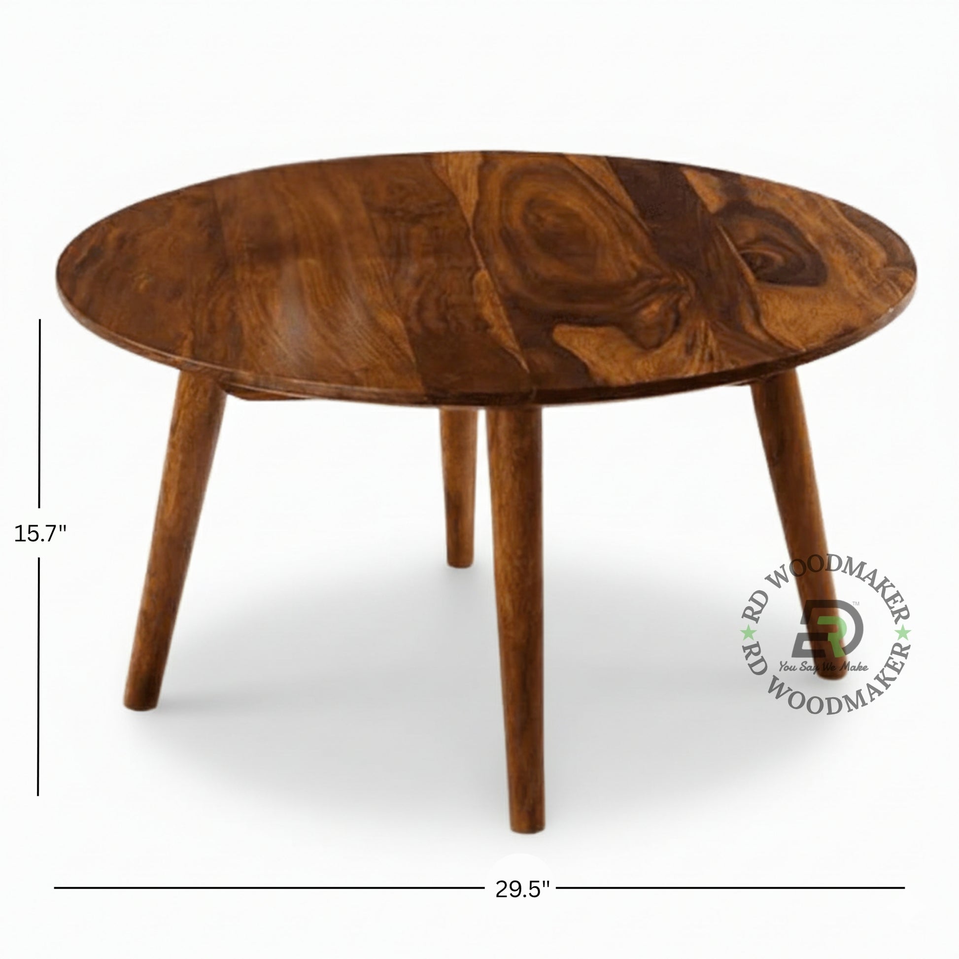 NORDIC WOODEN ROUND COFFEE TABLE