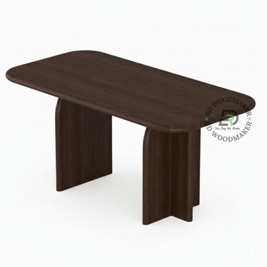 MODERN CURVED WOODEN COFFEE TABLE