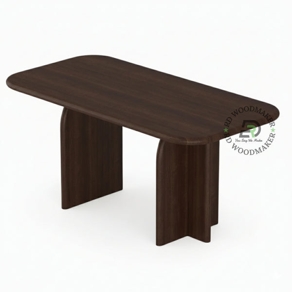 MODERN CURVED WOODEN COFFEE TABLE