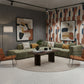 MODERN CURVED WOODEN COFFEE TABLE
