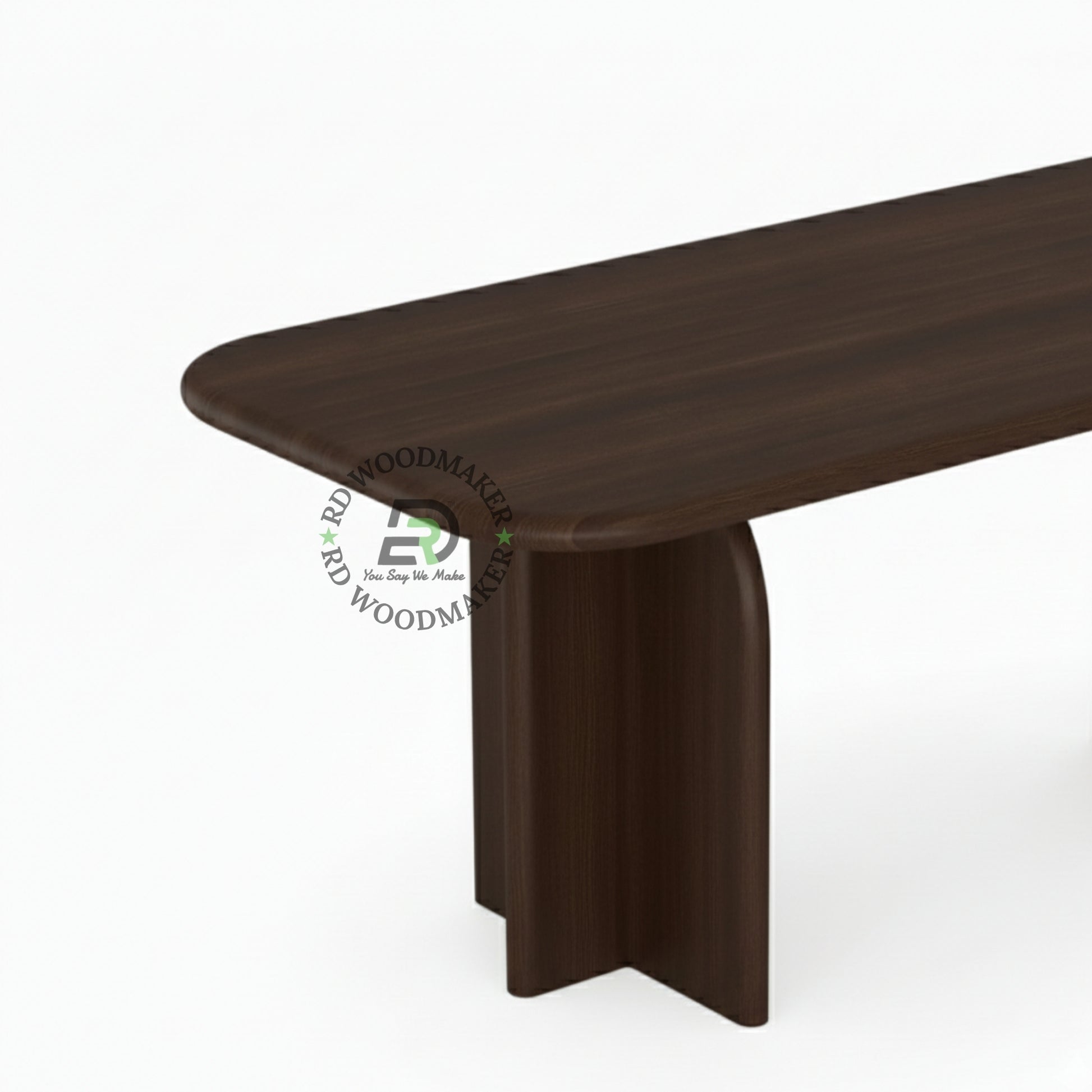MODERN CURVED WOODEN COFFEE TABLE