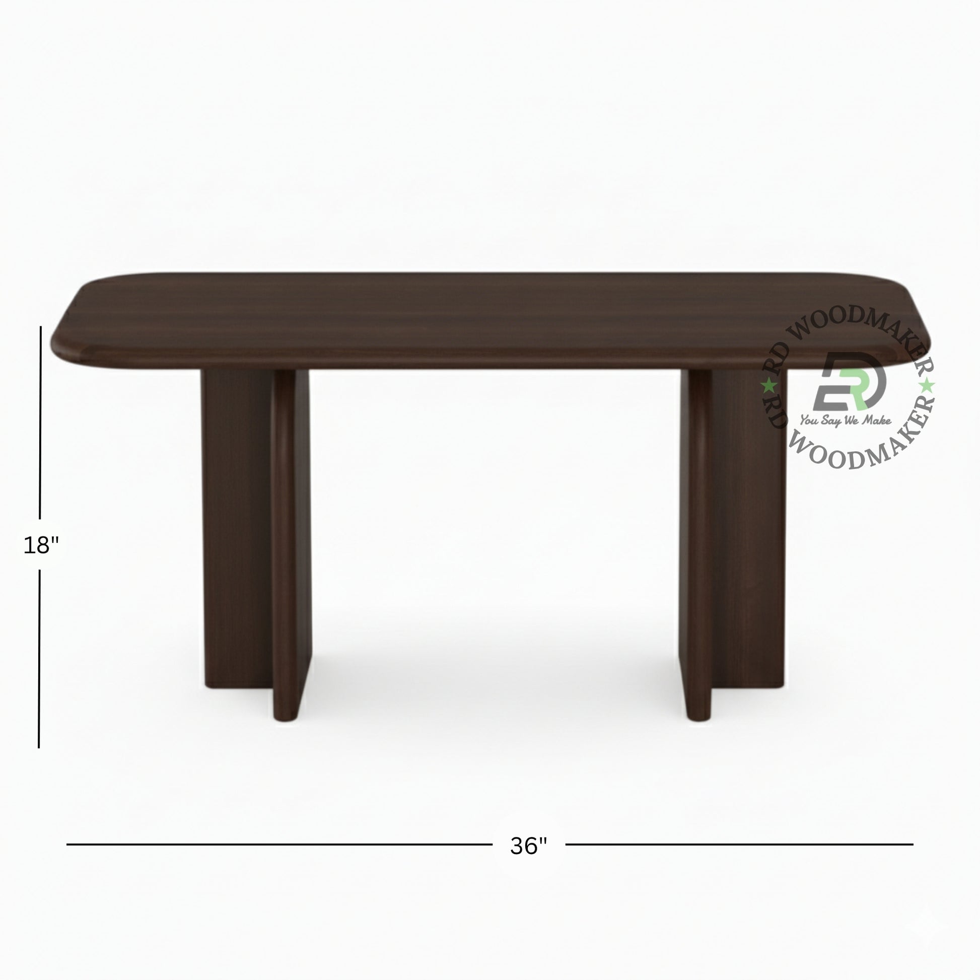 MODERN CURVED WOODEN COFFEE TABLE