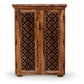 HANDCARVED FLORAL PATTERN WOODEN CABINET