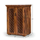 HANDCARVED FLORAL PATTERN WOODEN CABINET