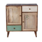 MULTICOLOR PANEL STORAGE WOODEN CABINET