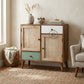 MULTICOLOR PANEL STORAGE WOODEN CABINET