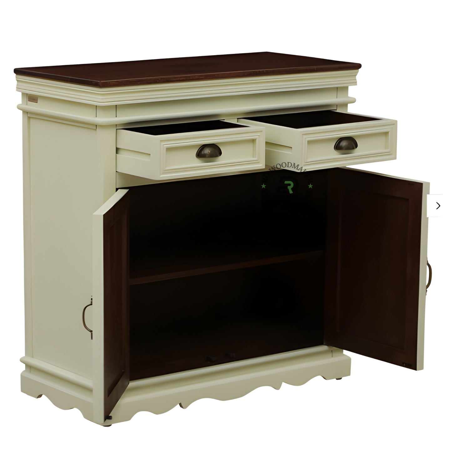 CLASSIC TWO TONE STORAGE WOODEN CABINET