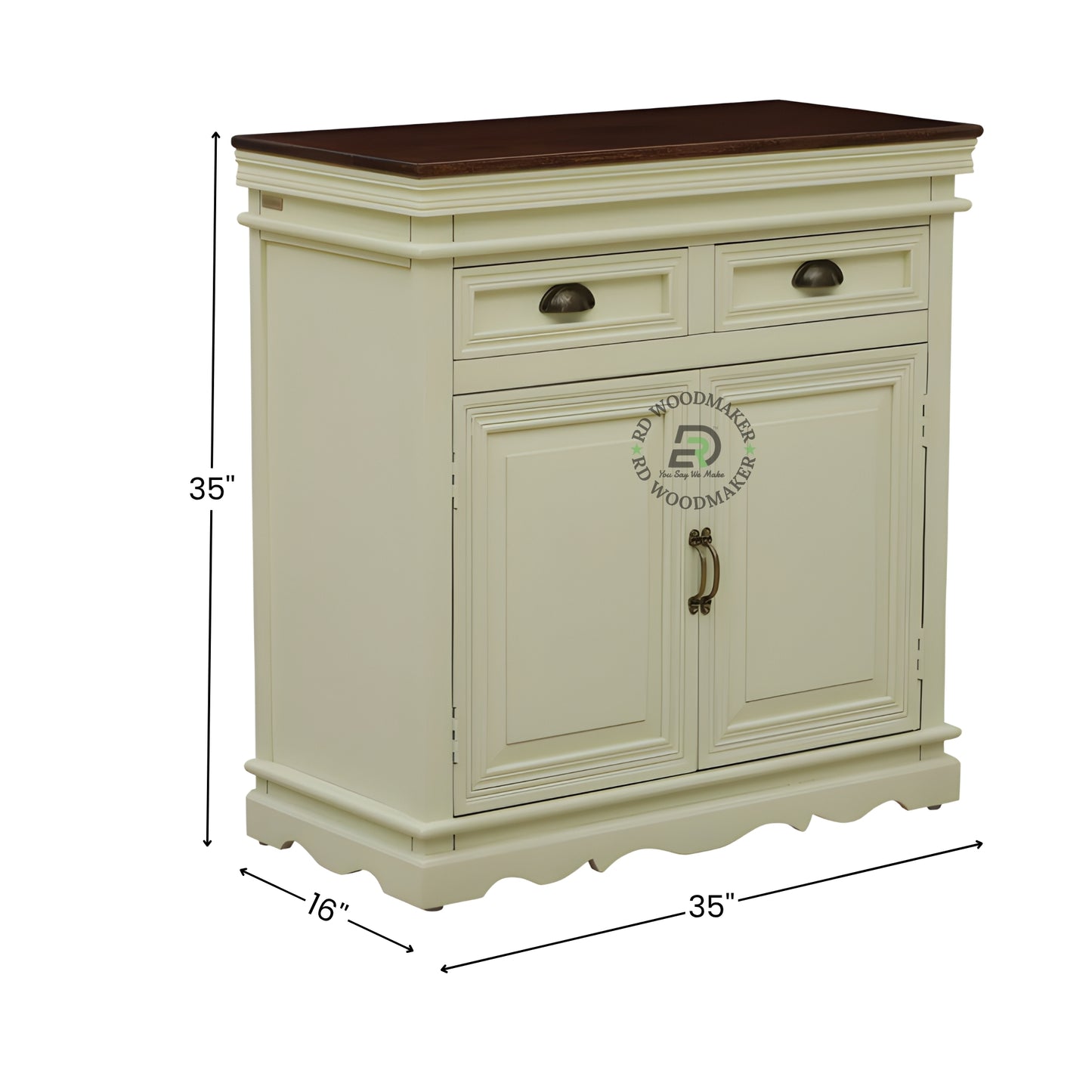 CLASSIC TWO TONE STORAGE WOODEN CABINET