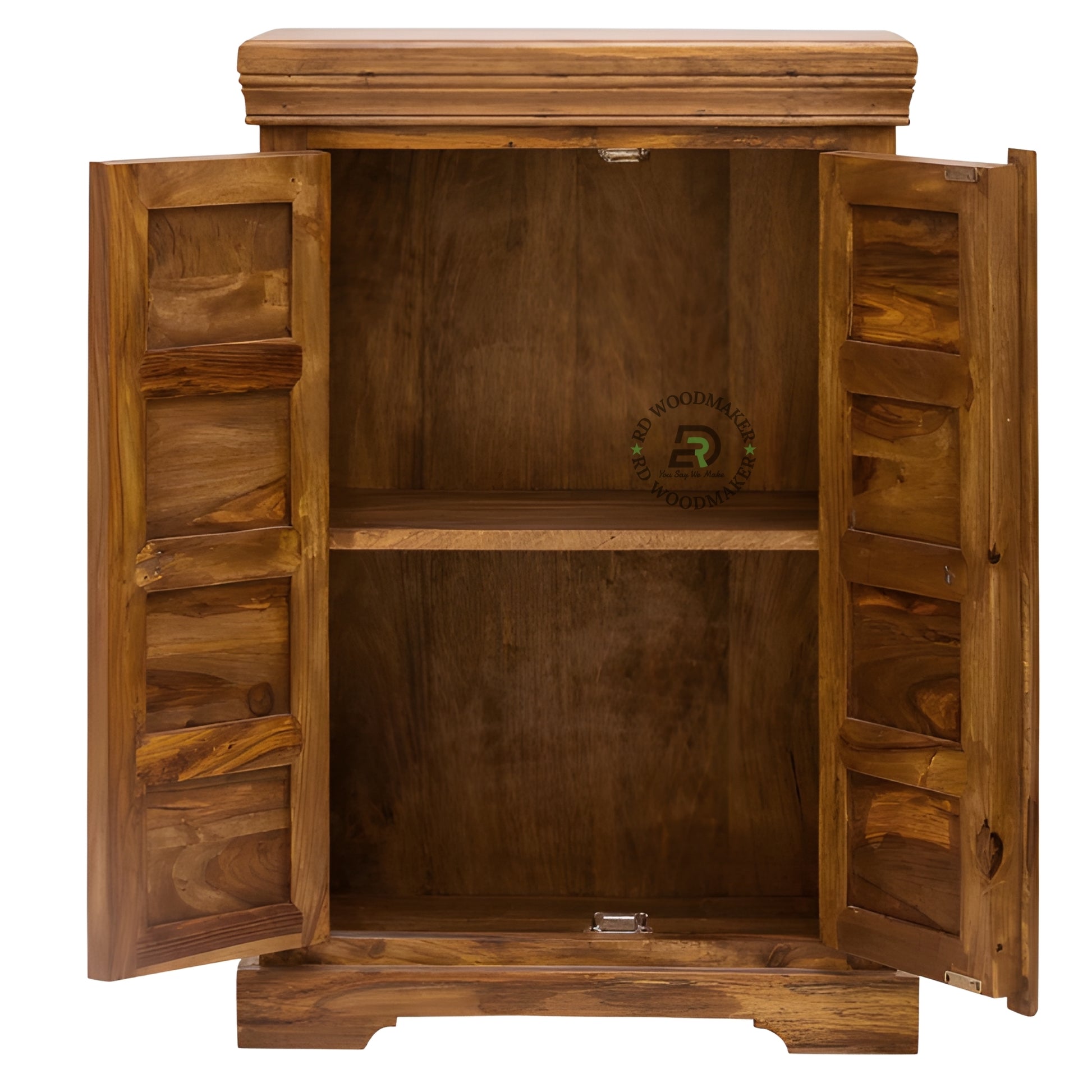 HANDCARVED ELEPHANT PANEL WOODEN CABINET