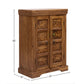 HANDCARVED ELEPHANT PANEL WOODEN CABINET