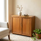 MINIMAL TWO DOOR PLAIN WOOD STORAGE CABINET