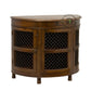 CURVED MESH DOOR WOODEN CABINET