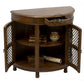 CURVED MESH DOOR WOODEN CABINET
