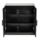 MODERN FLUTED BLACK WOODEN CABINET