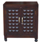 GEOMETRIC PATTERN SOLID WOOD CABINET