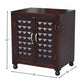 GEOMETRIC PATTERN SOLID WOOD CABINET