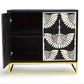 ART DECO CRANE PATTERN DESIGNER CABINET