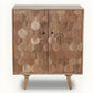 HEXAGON TEXTURE SOLID WOOD CABINET