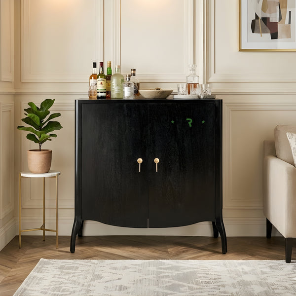 CLASSIC BLACK MINIMAL STORAGE CABINET