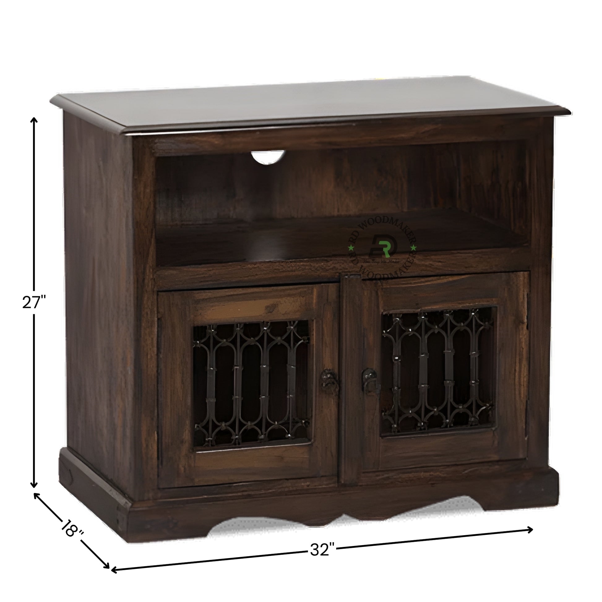 COMPACT STORAGE WOODEN CABINET WITH SHELF