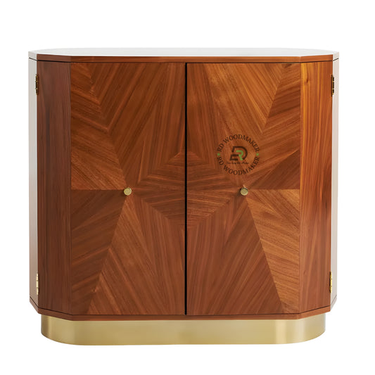 GEOMETRIC STAR PATTERN LUXURY WOOD CABINET