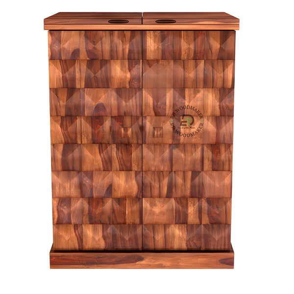 CUBE TEXTURED MODERN WOOD CABINET