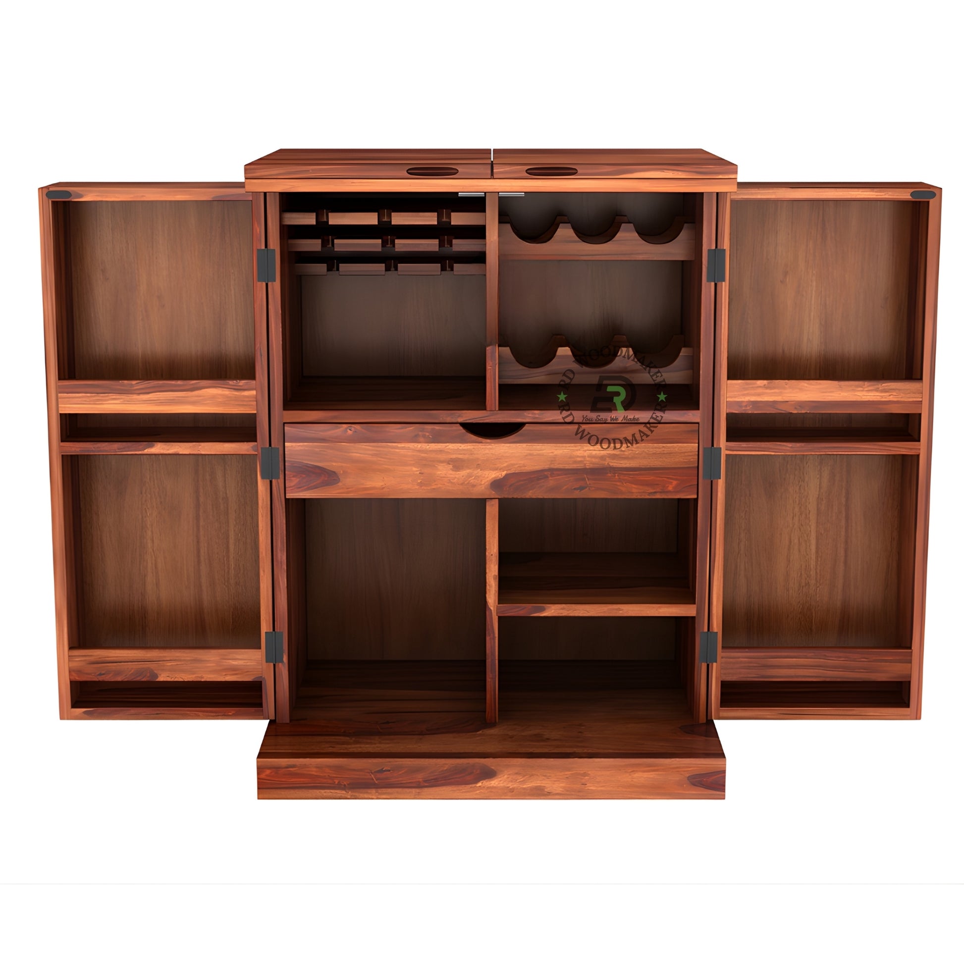 CUBE TEXTURED MODERN WOOD CABINET