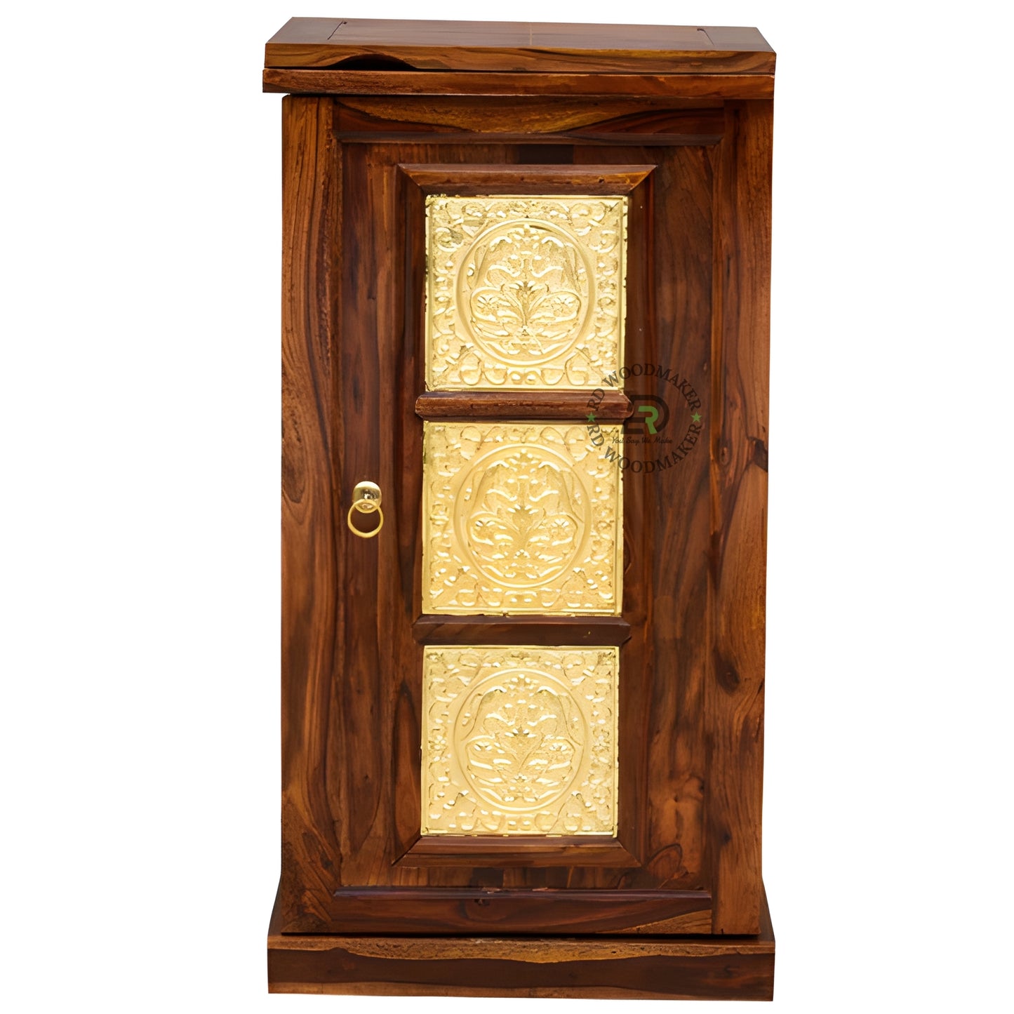 HANDCARVED PANEL ACCENT WOODEN CABINET
