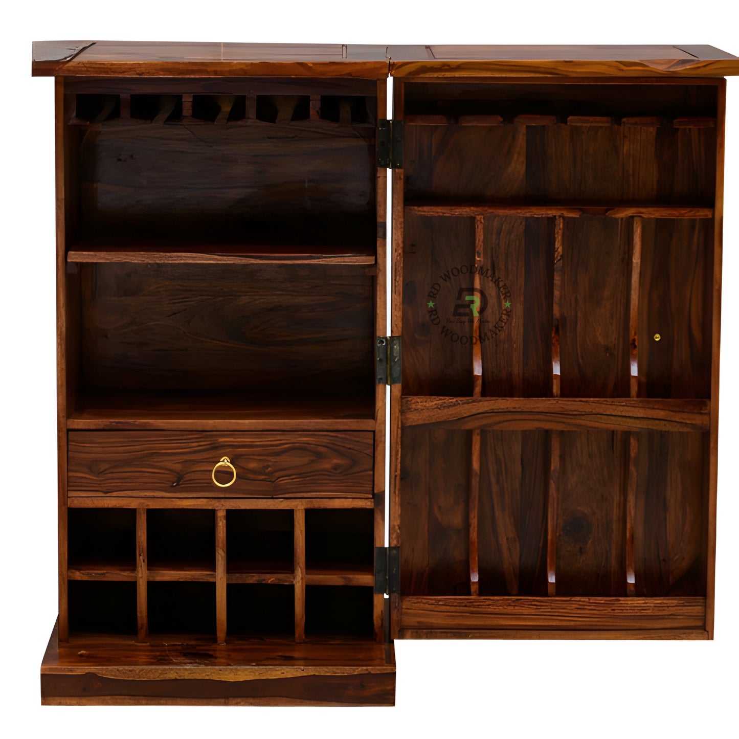 HANDCARVED PANEL ACCENT WOODEN CABINET