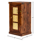 HANDCARVED PANEL ACCENT WOODEN CABINET
