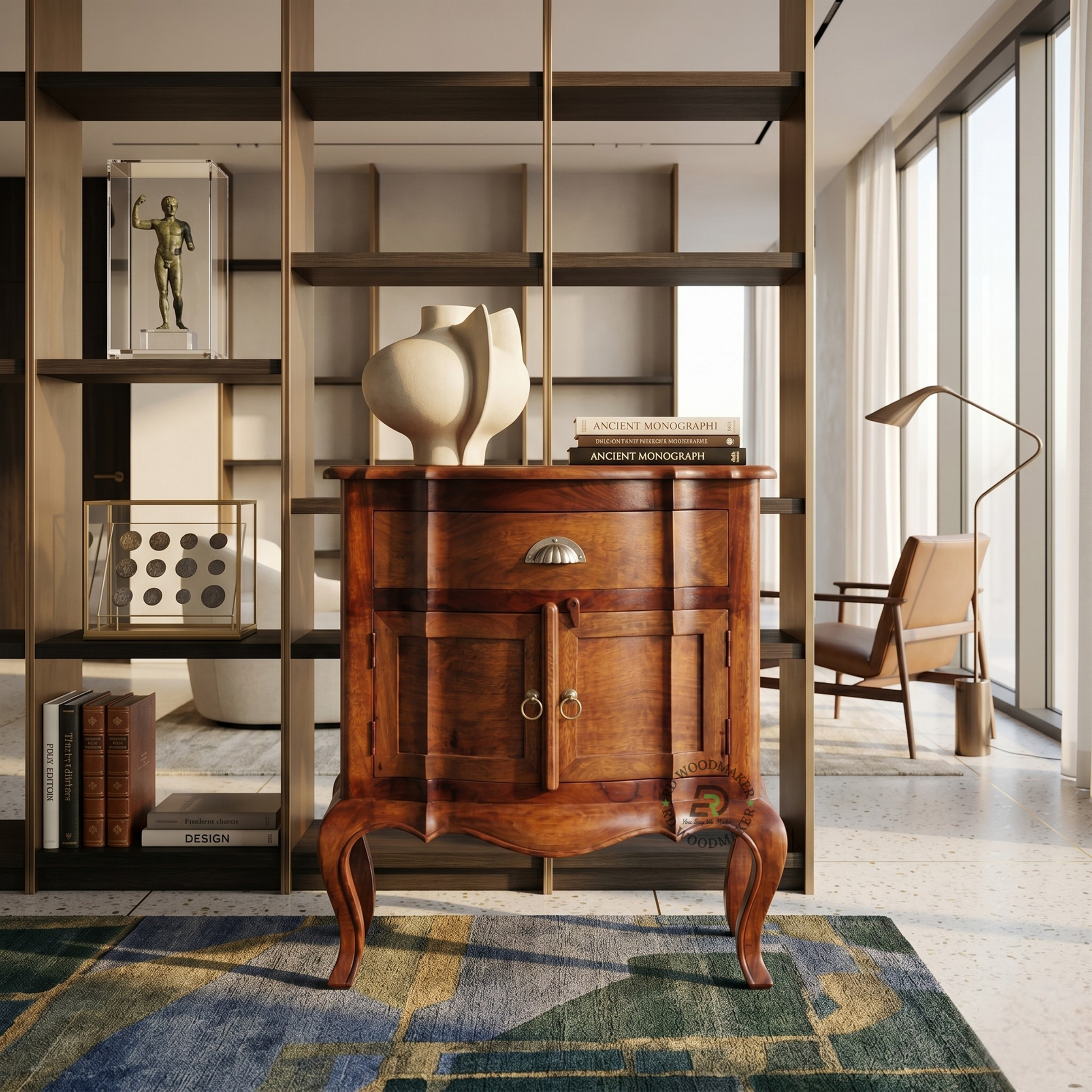 VINTAGE SOLID WOOD ACCENT CABINET