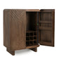  GEOMETRIC CARVED WOODEN CABINET
