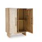 TEXTURED PANEL DOUBLE DOOR WOODEN CABINET