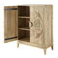HANDCARVED FLORAL DESIGN WOODEN CABINET