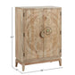 HANDCARVED FLORAL DESIGN WOODEN CABINET