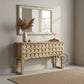 VINTAGE STUDDED HANDCARVED CONSOLE TABLE
