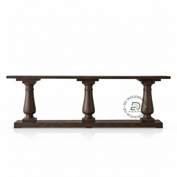 CLASSIC PEDESTAL LONG CONSOLE TABLE