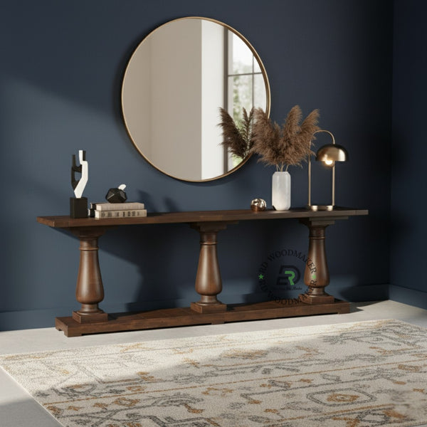 CLASSIC PEDESTAL LONG CONSOLE TABLE