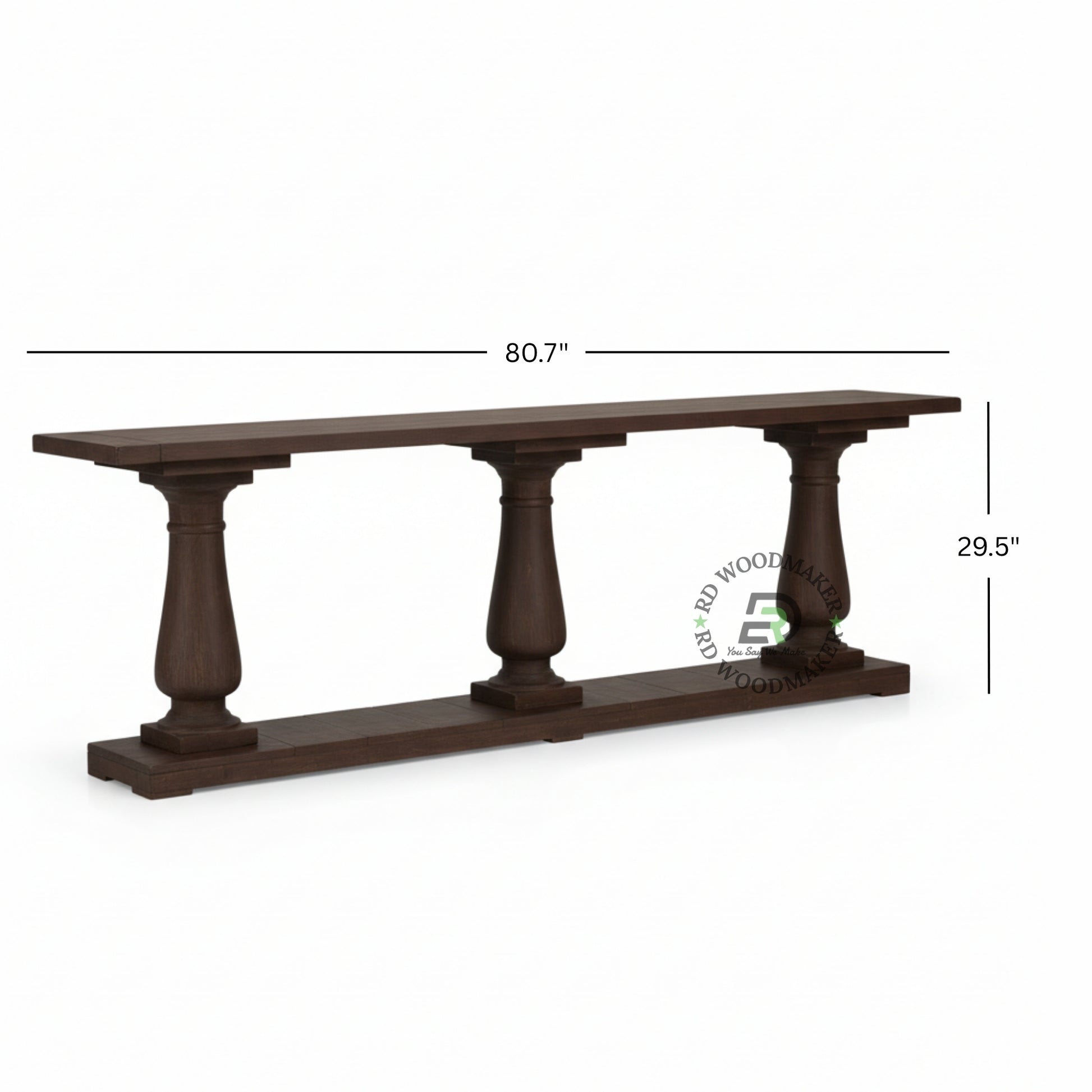 CLASSIC PEDESTAL LONG CONSOLE TABLE