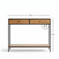 INDUSTRIAL DUAL DRAWER CONSOLE TABLE WITH SHELF