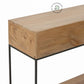 MINIMALIST SOLID WOOD CONSOLE TABLE WITH METAL FRAME & STORAGE