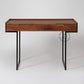 TRAY TOP SOLID WOOD CONSOLE TABLE WITH DRAWERS & METAL LEGS